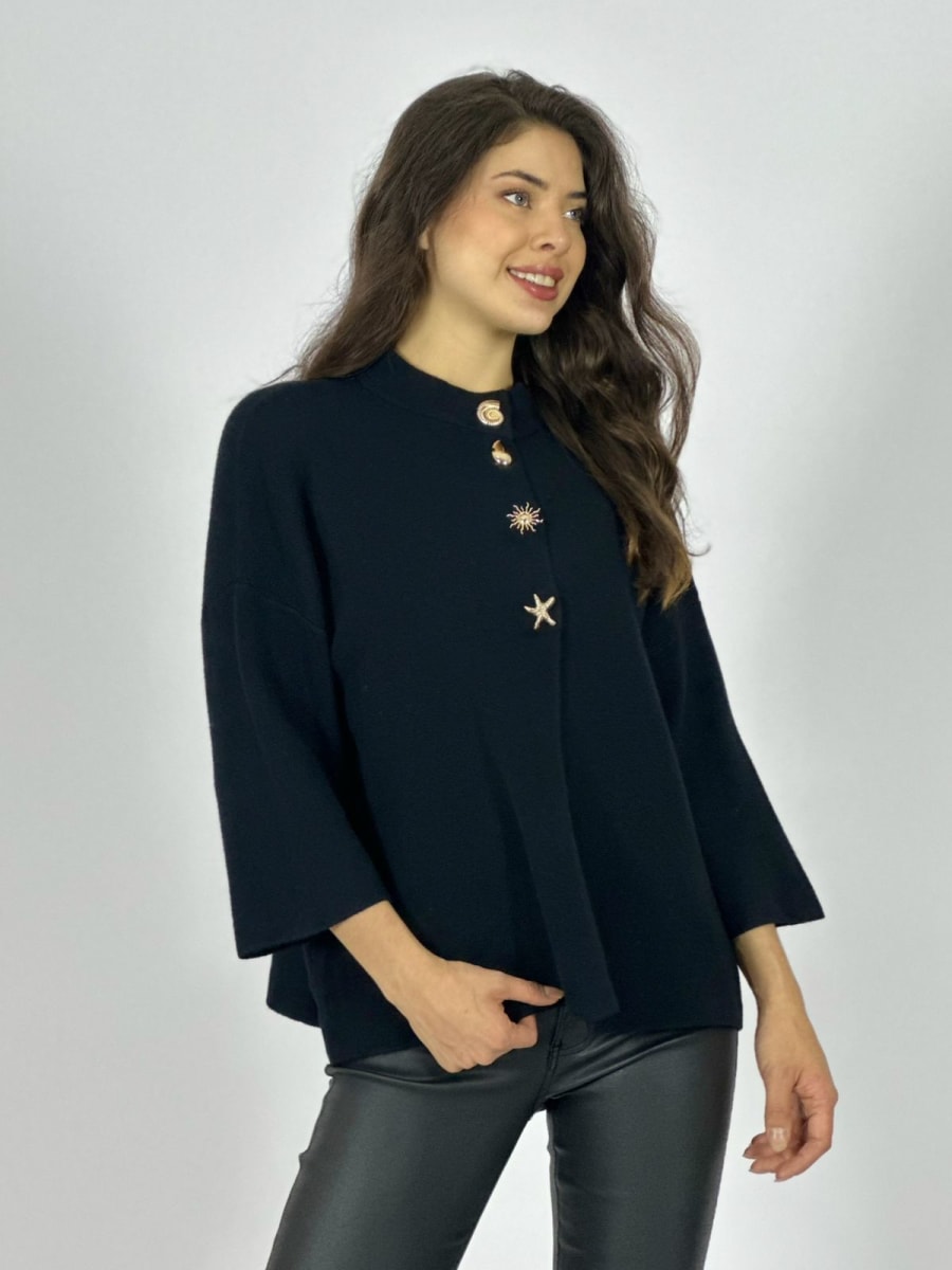 Sweater Spandex Botones de Mar A4-878