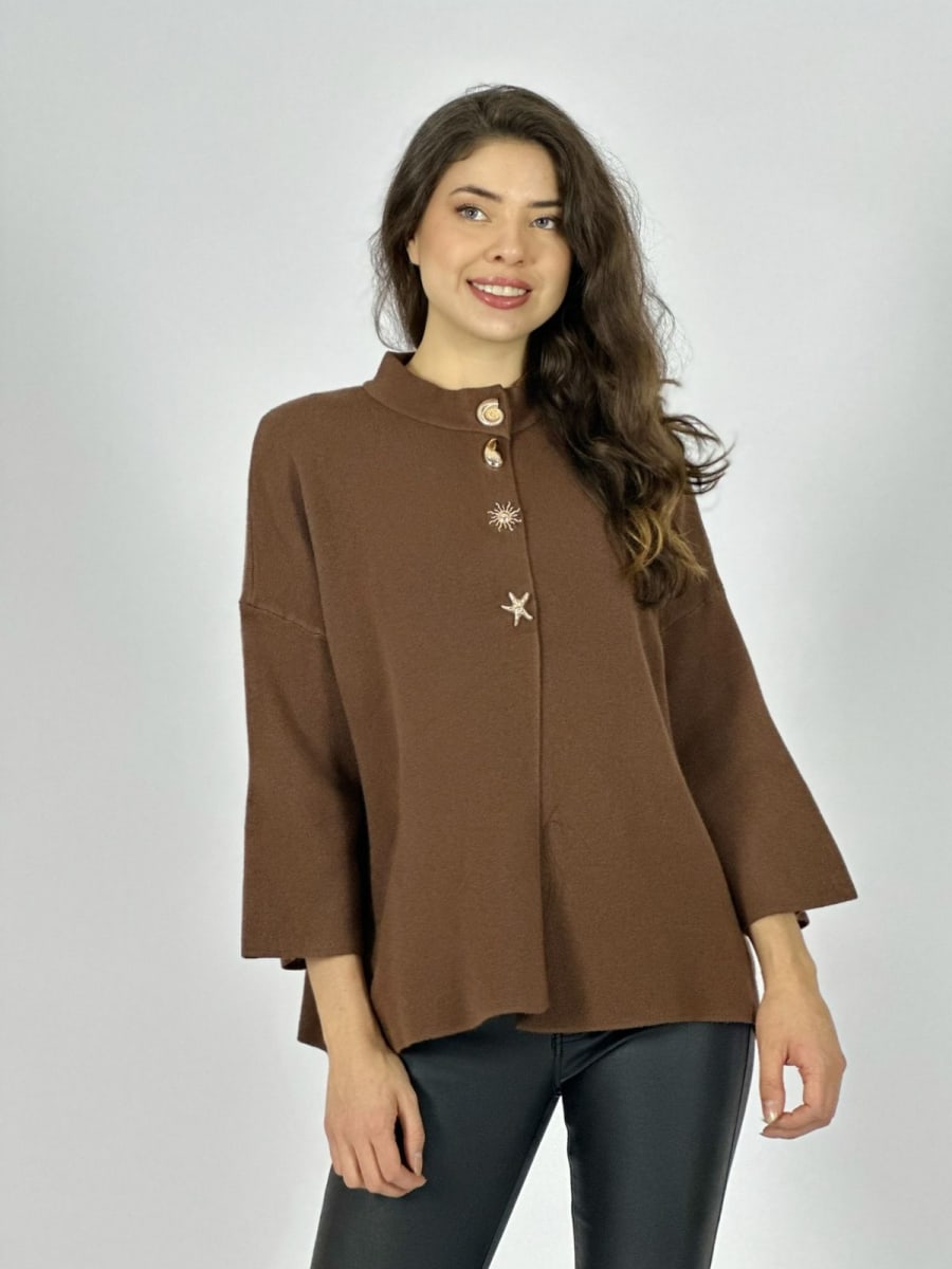 Sweater Spandex Botones de Mar A4-8712