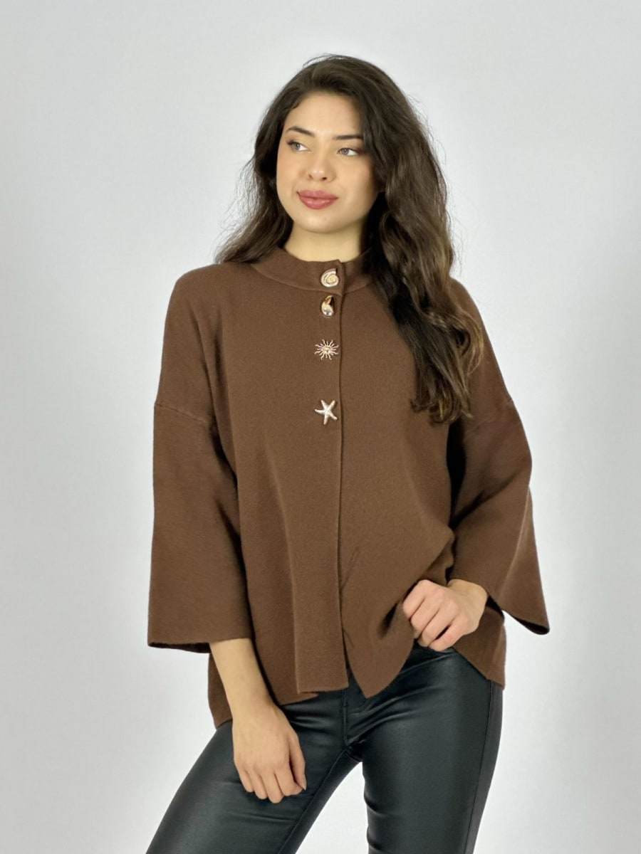 Sweater Spandex Botones de Mar A4-8710