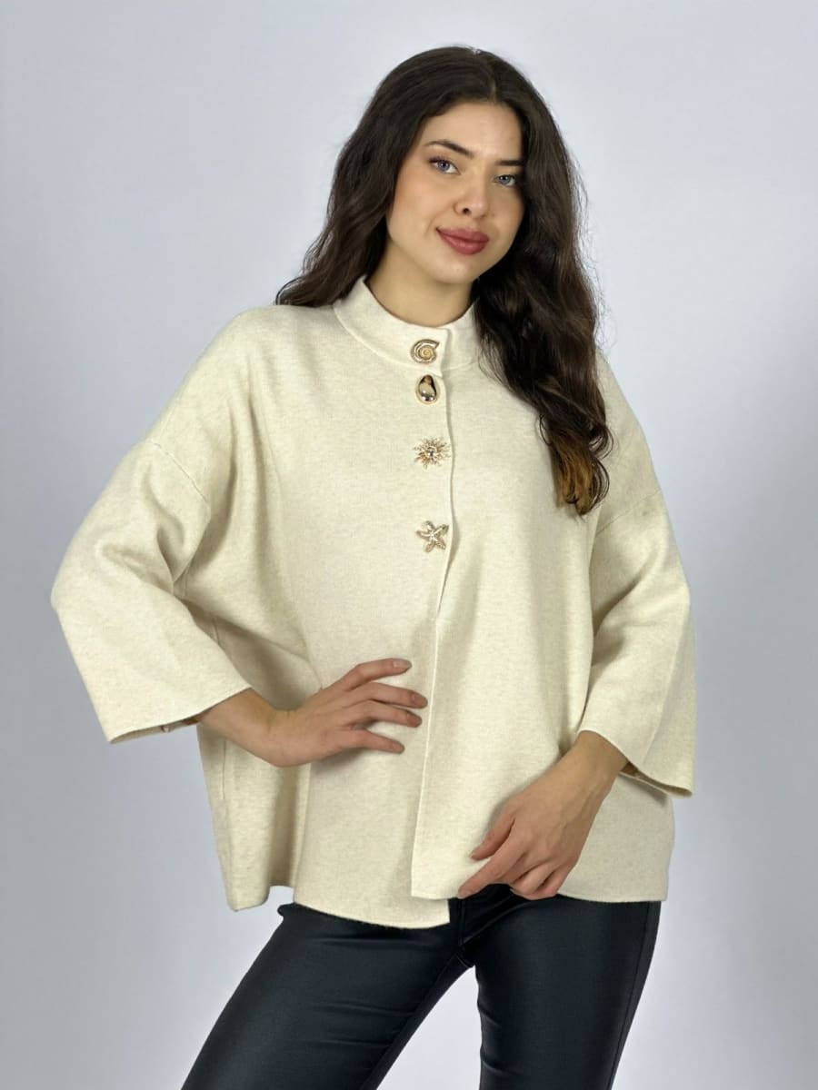 Sweater Spandex Botones de Mar A4-8714