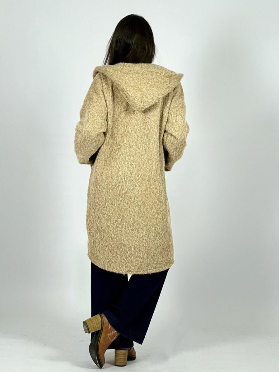 Abrigo Lana Italiano Peludito con Cierre B1-100/1036