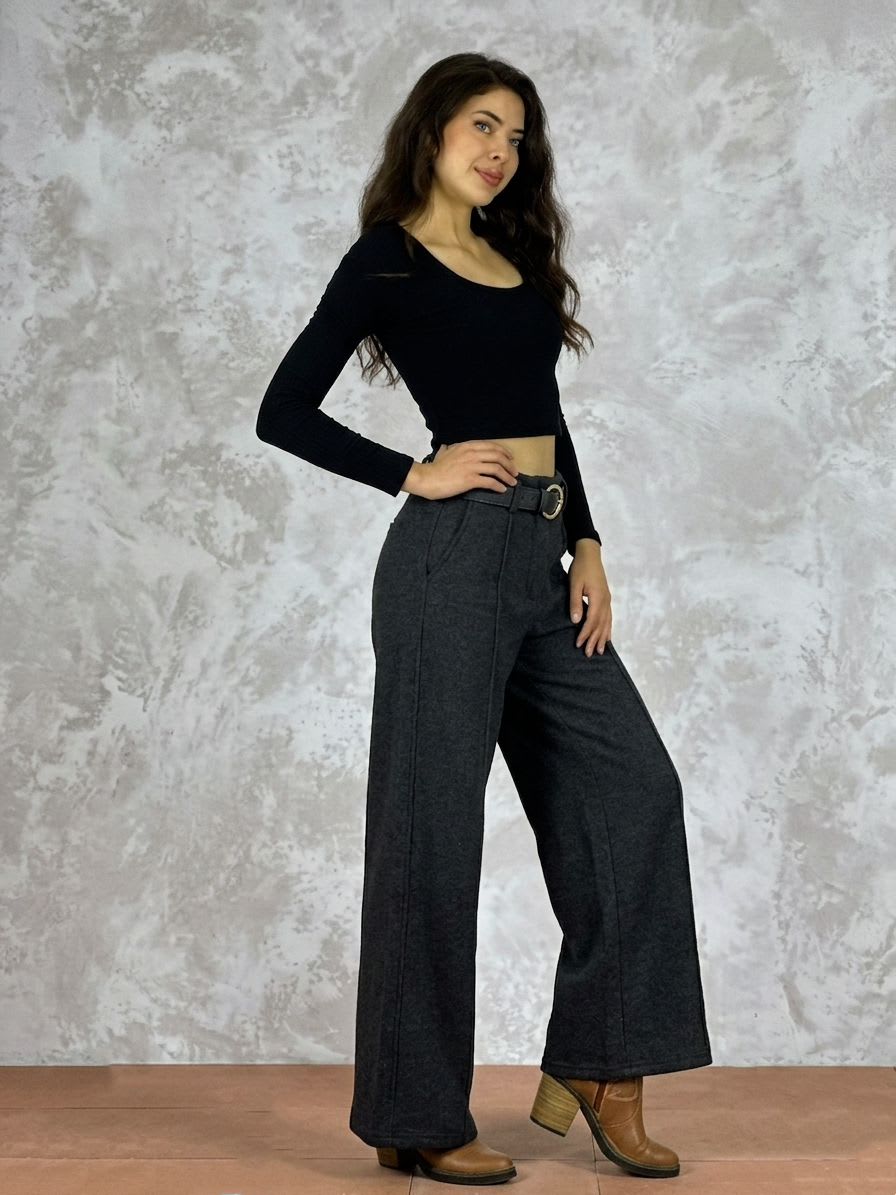 Pantalon Forrado Polar con Cinturon A1-272