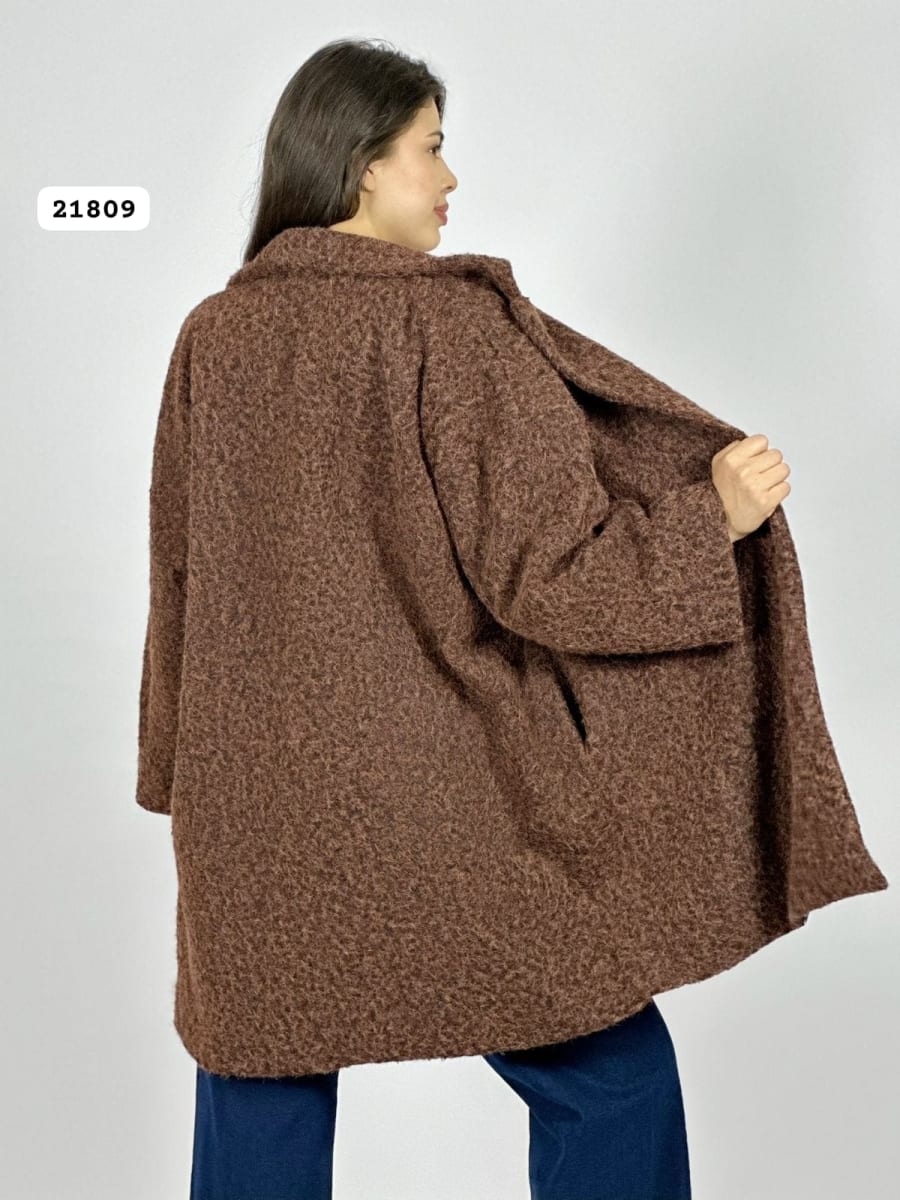 Abrigo Lana Forrado Italiano Mangas Print B3-138//1507