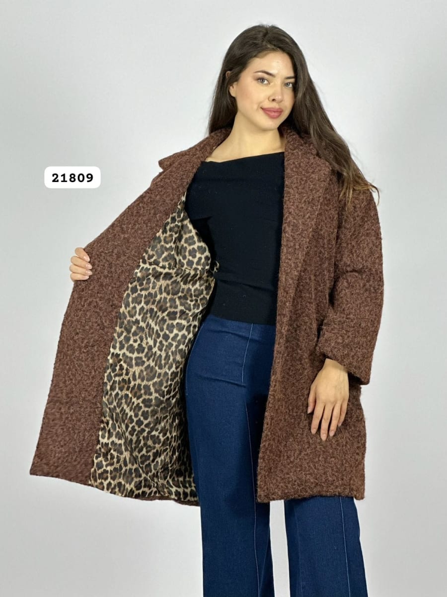 Abrigo Lana Forrado Italiano Mangas Print B3-138//1505