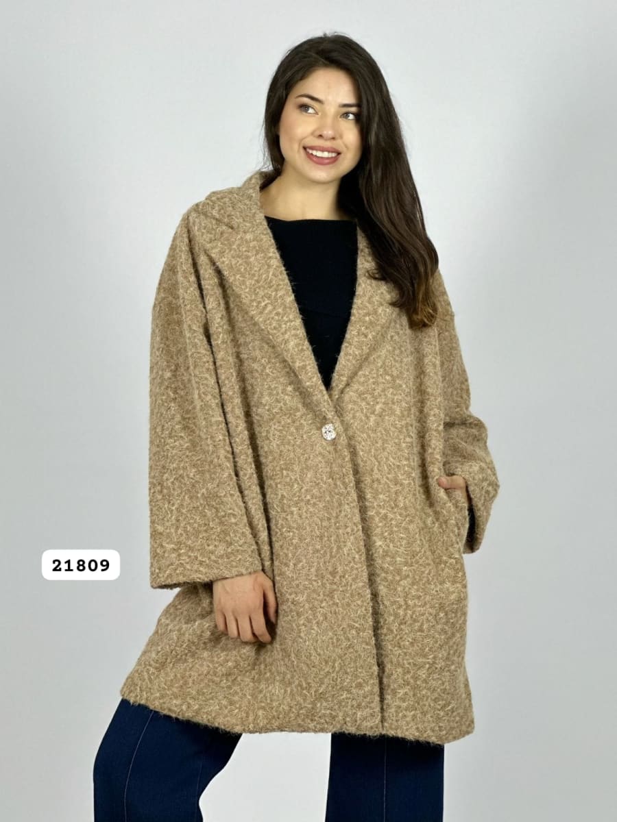 Abrigo Lana Forrado Italiano Mangas Print B3-138//1508