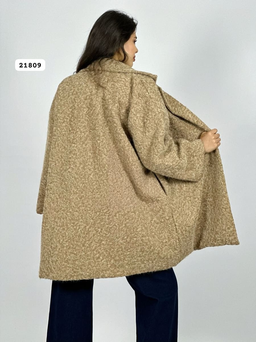 Abrigo Lana Forrado Italiano Mangas Print B3-138//15010