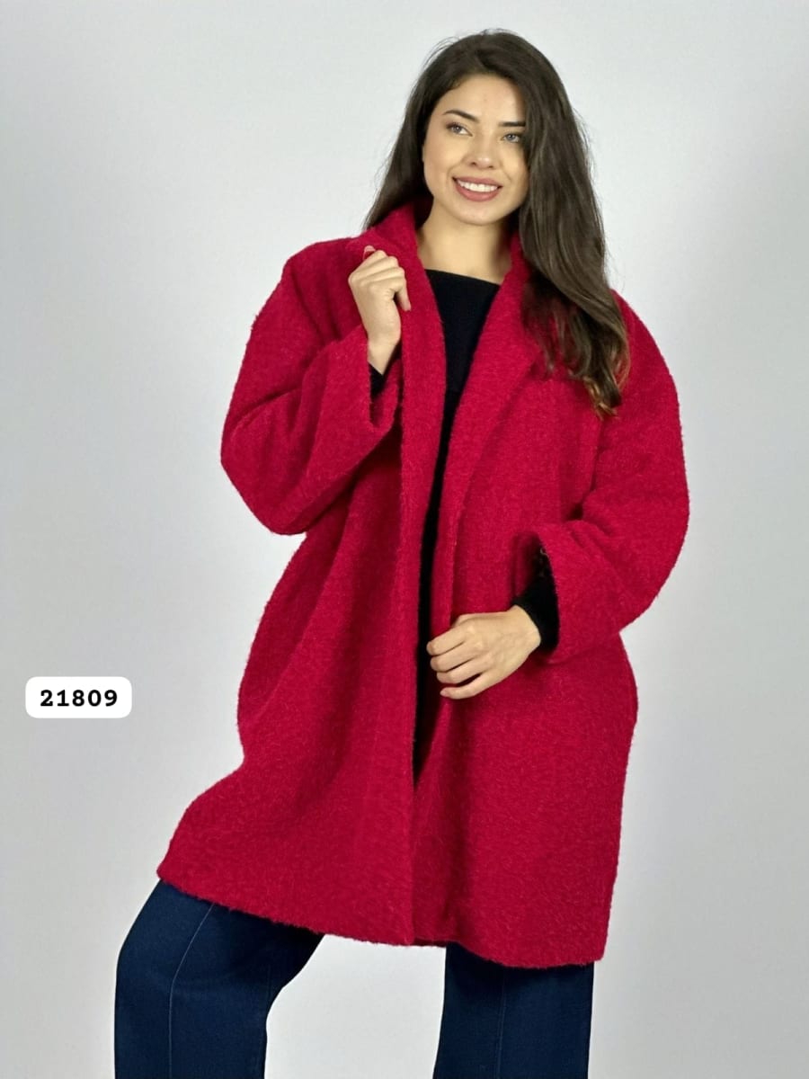 Abrigo Lana Forrado Italiano Mangas Print B3-138//15011
