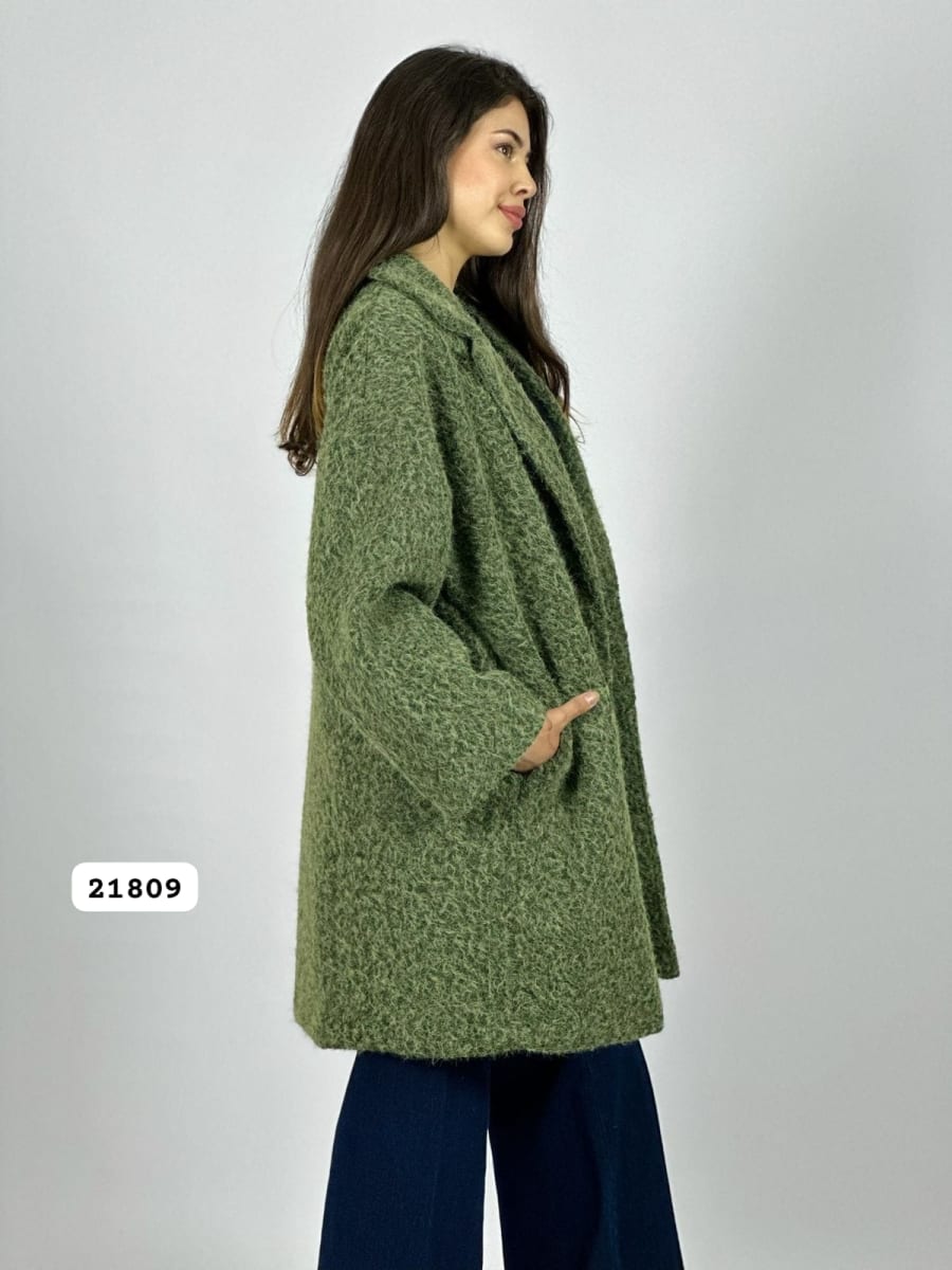 Abrigo Lana Forrado Italiano Mangas Print B3-138//15016