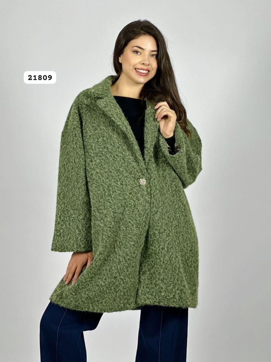 Abrigo Lana Forrado Italiano Mangas Print B3-138//15014