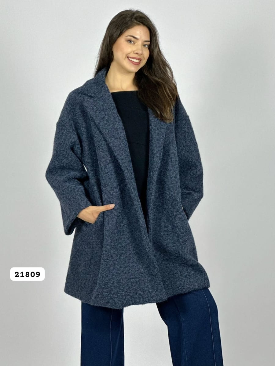 Abrigo Lana Forrado Italiano Mangas Print B3-138//15017