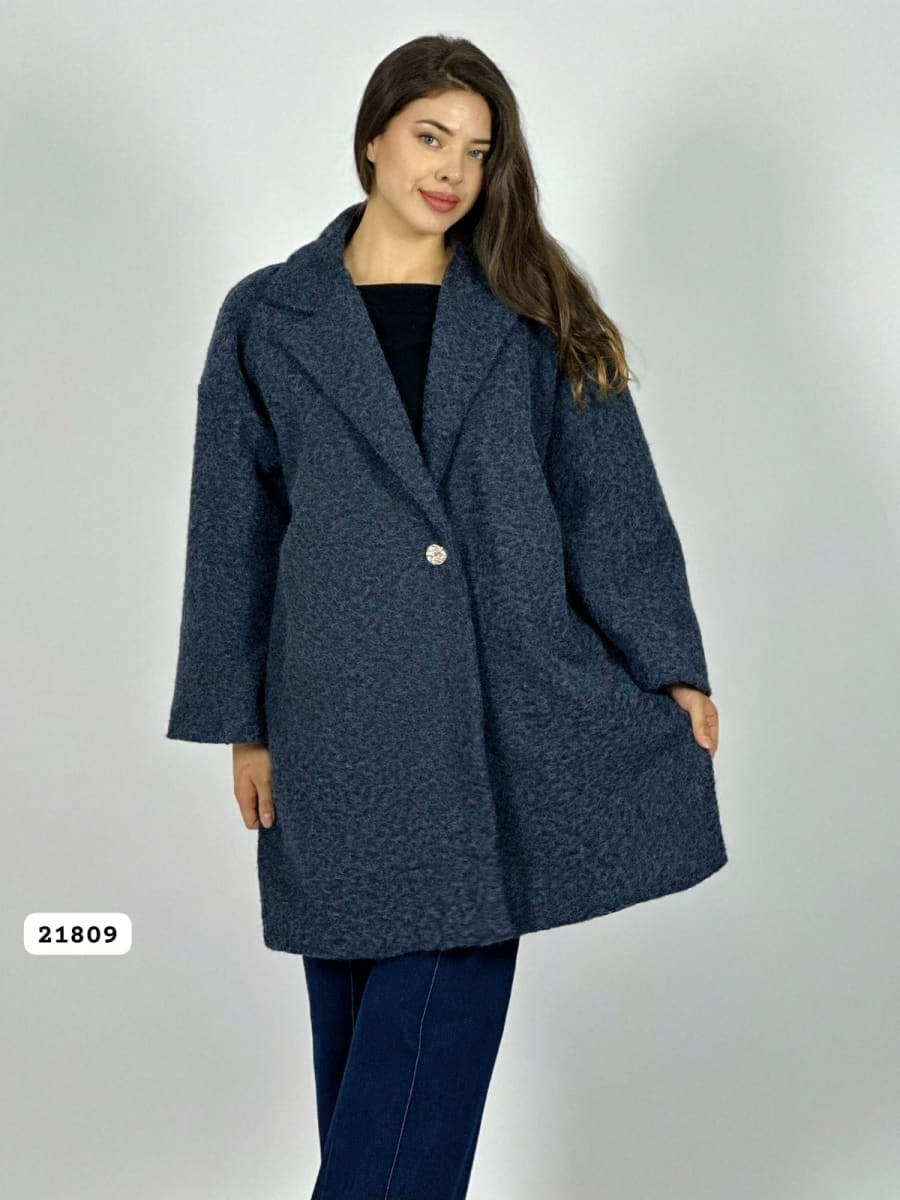 Abrigo Lana Forrado Italiano Mangas Print B3-138//15018