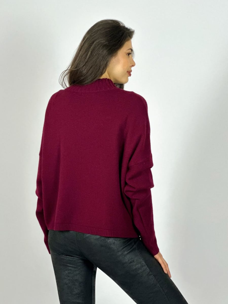 Sweater Spandex Estampado de Hojas Bordadas A3-7014