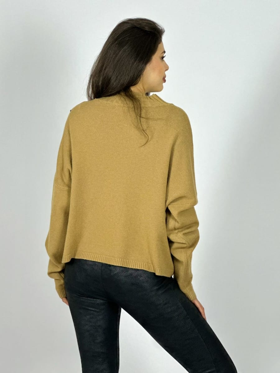 Sweater Spandex Estampado de Hojas Bordadas A3-7021