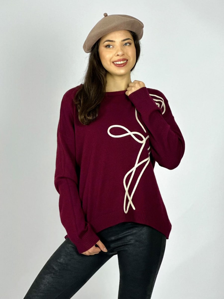 Sweater Spandex Rosa Lineal Estampada A1-355