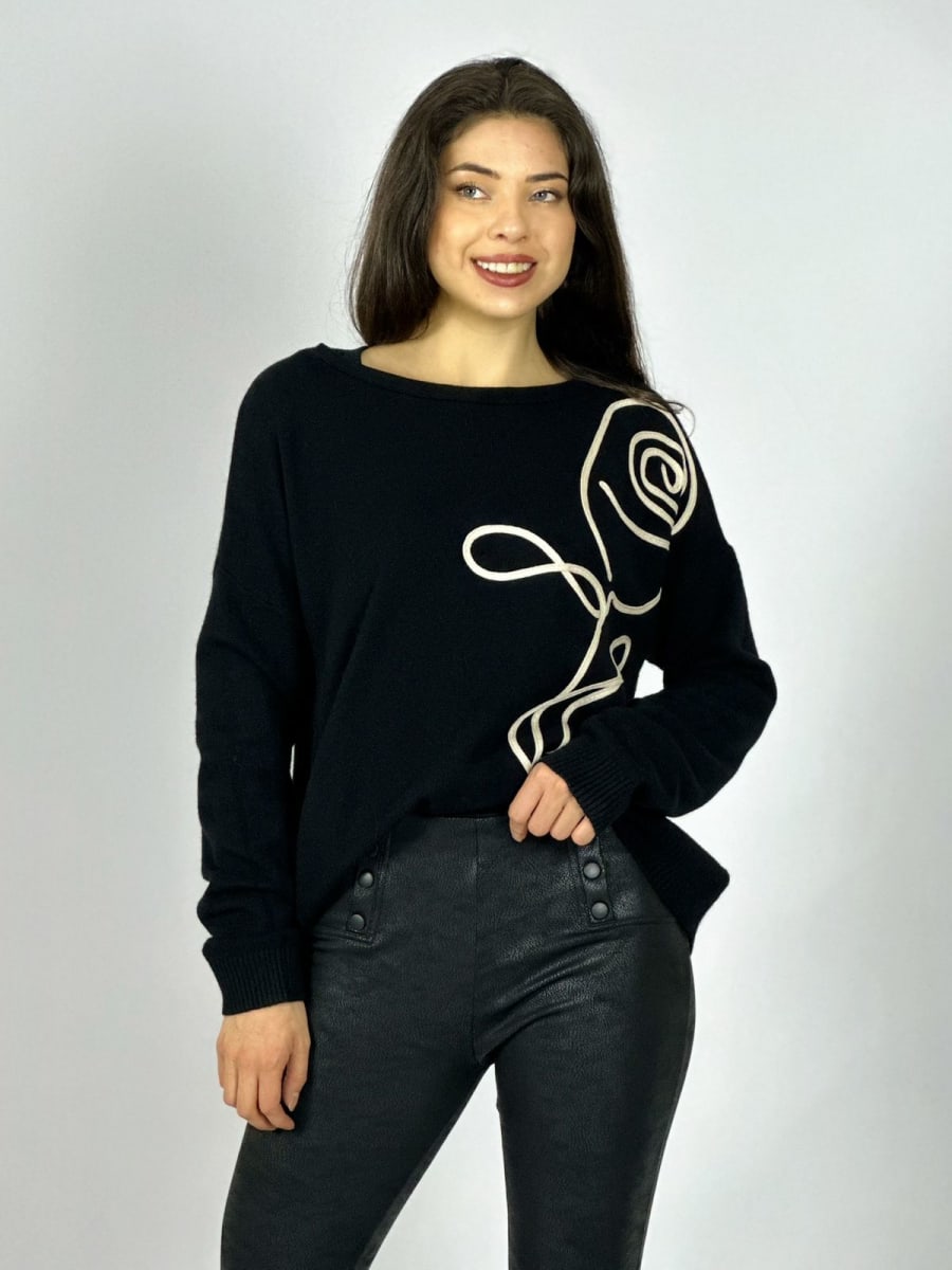 Sweater Spandex Rosa Lineal Estampada A1-3513