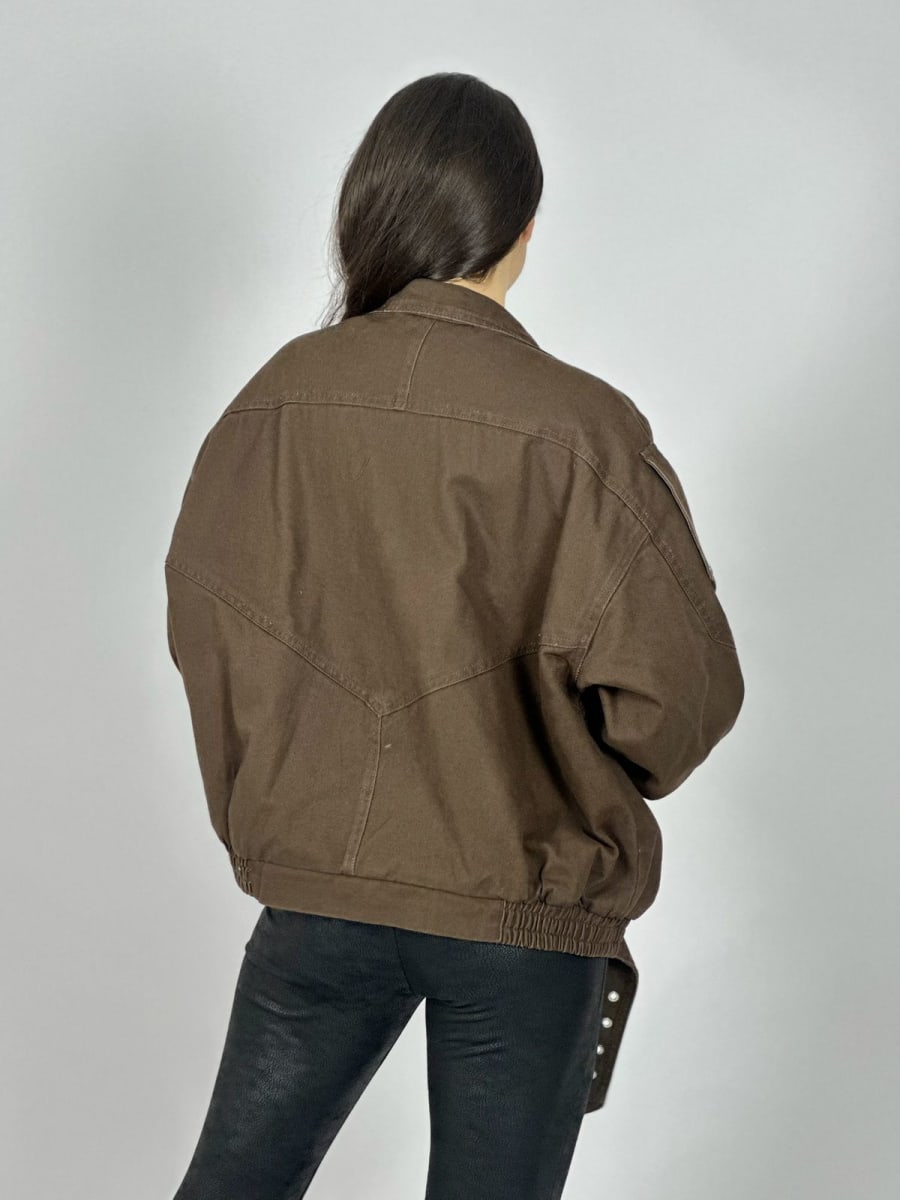 Chaqueta de Mezclilla Acolchada Botones Cruzado B1-112/1154