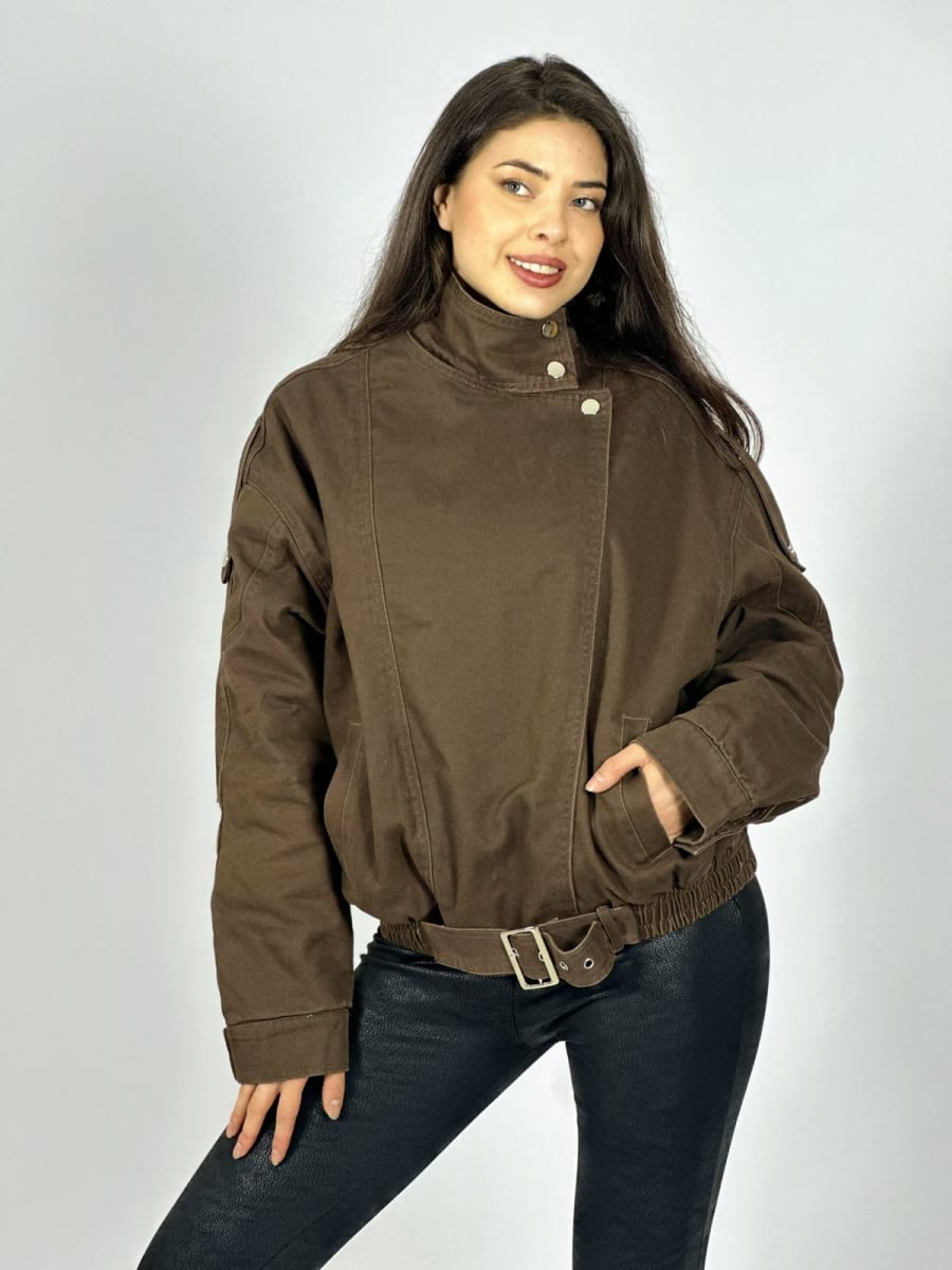 Chaqueta de Mezclilla Acolchada Botones Cruzado B1-112/1152