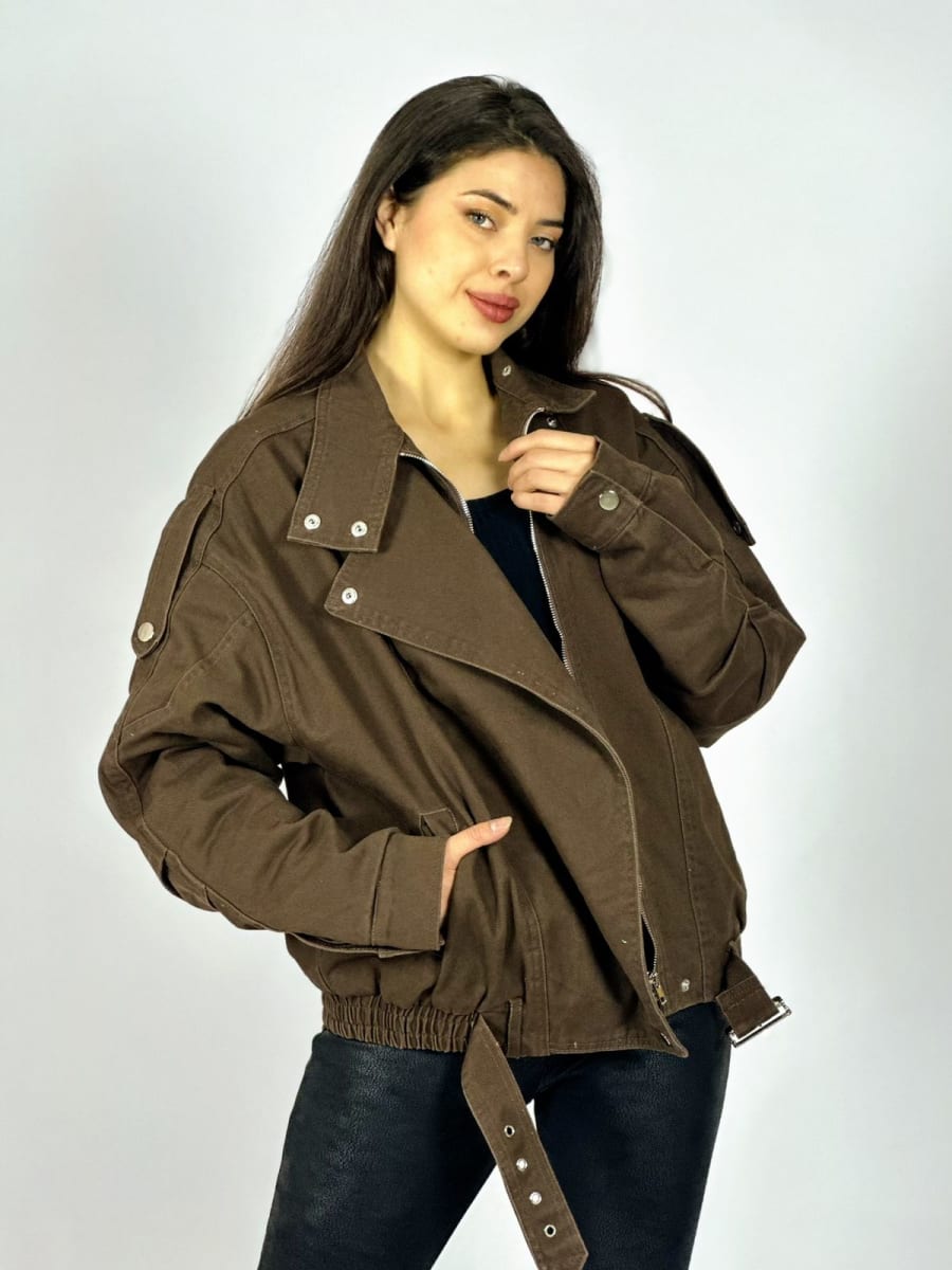 Chaqueta de Mezclilla Acolchada Botones Cruzado B1-112/1151