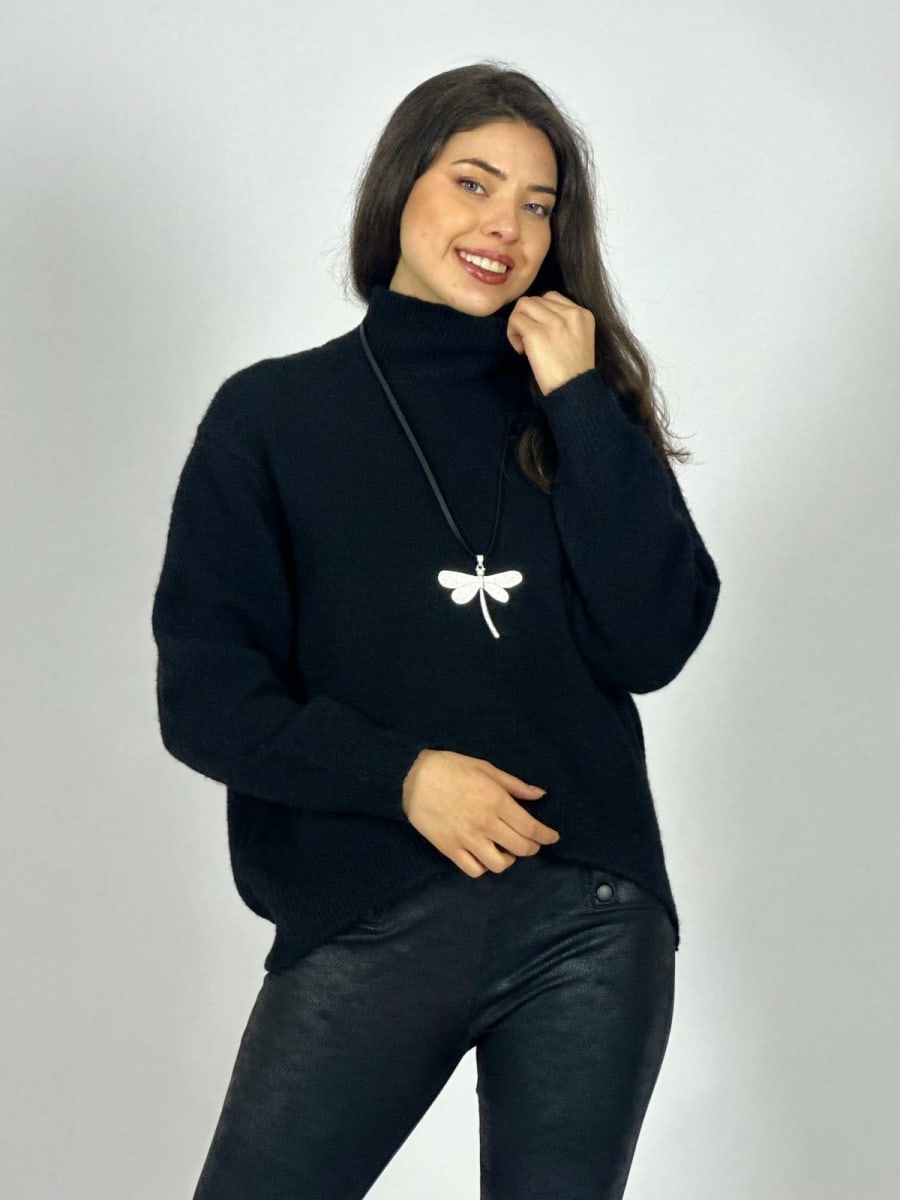 Sweater de Lana Cuello Corrugado B3-14310