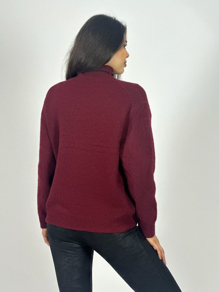 Sweater de Lana Cuello Corrugado B3-1438