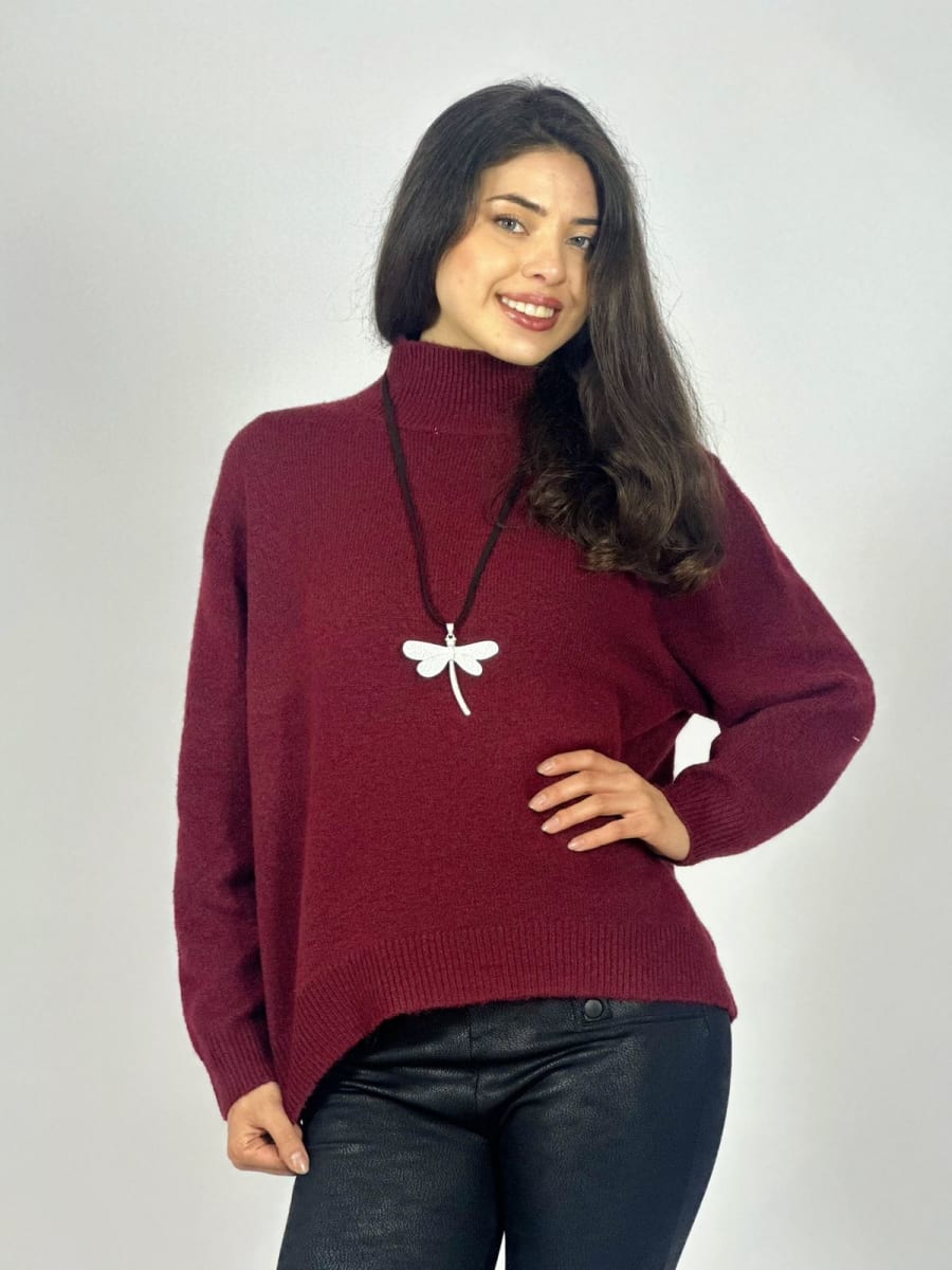 Sweater de Lana Cuello Corrugado B3-1434
