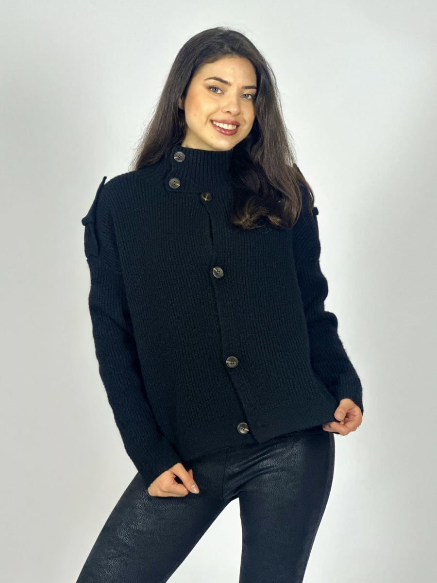 Sweater Lana Abotonado y Hombros B1-114/1171