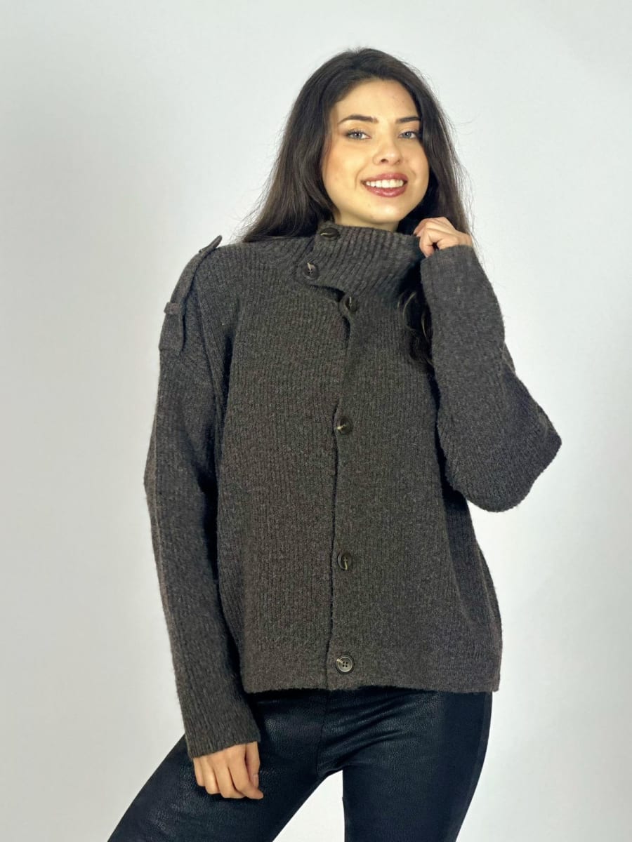 Sweater Lana Abotonado y Hombros B1-114/1174