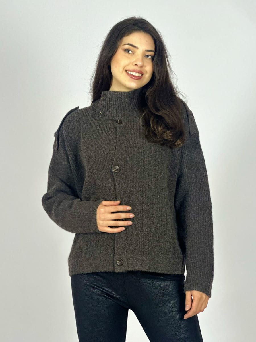 Sweater Lana Abotonado y Hombros B1-114/1176