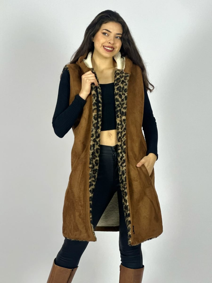 Abrigo Gamulan Forrado Print S/Mangas A2-62//7710