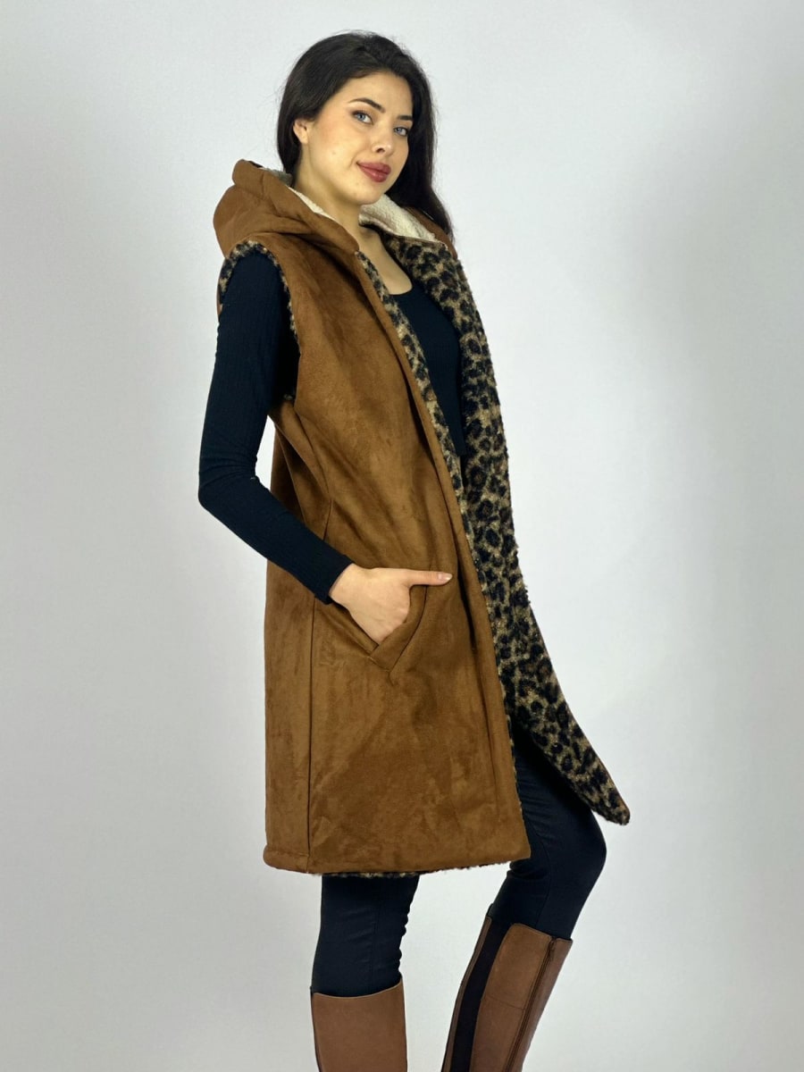Abrigo Gamulan Forrado Print S/Mangas A2-62//7711