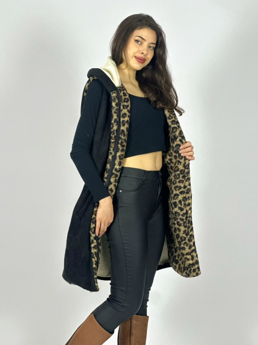 Abrigo Gamulan Forrado Print S/Mangas A2-62//777