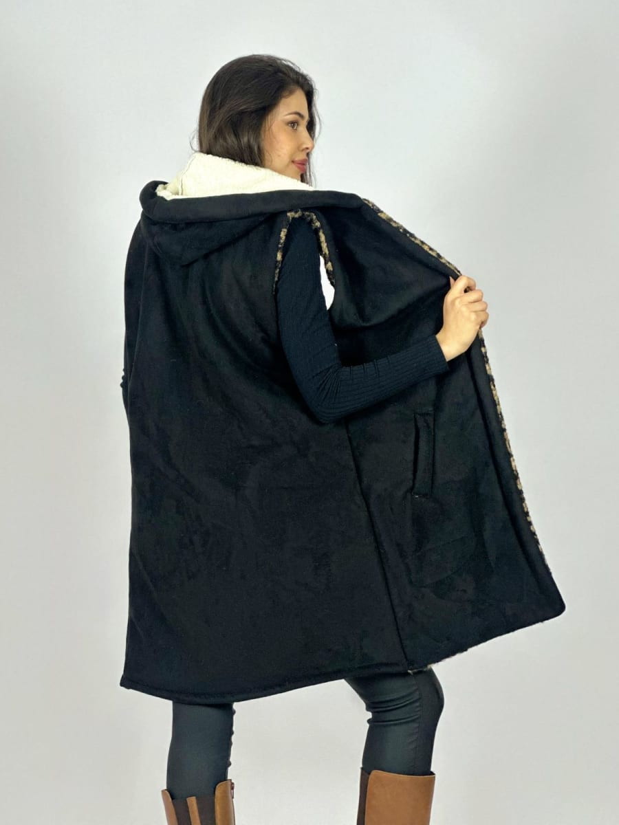 Abrigo Gamulan Forrado Print S/Mangas A2-62//779