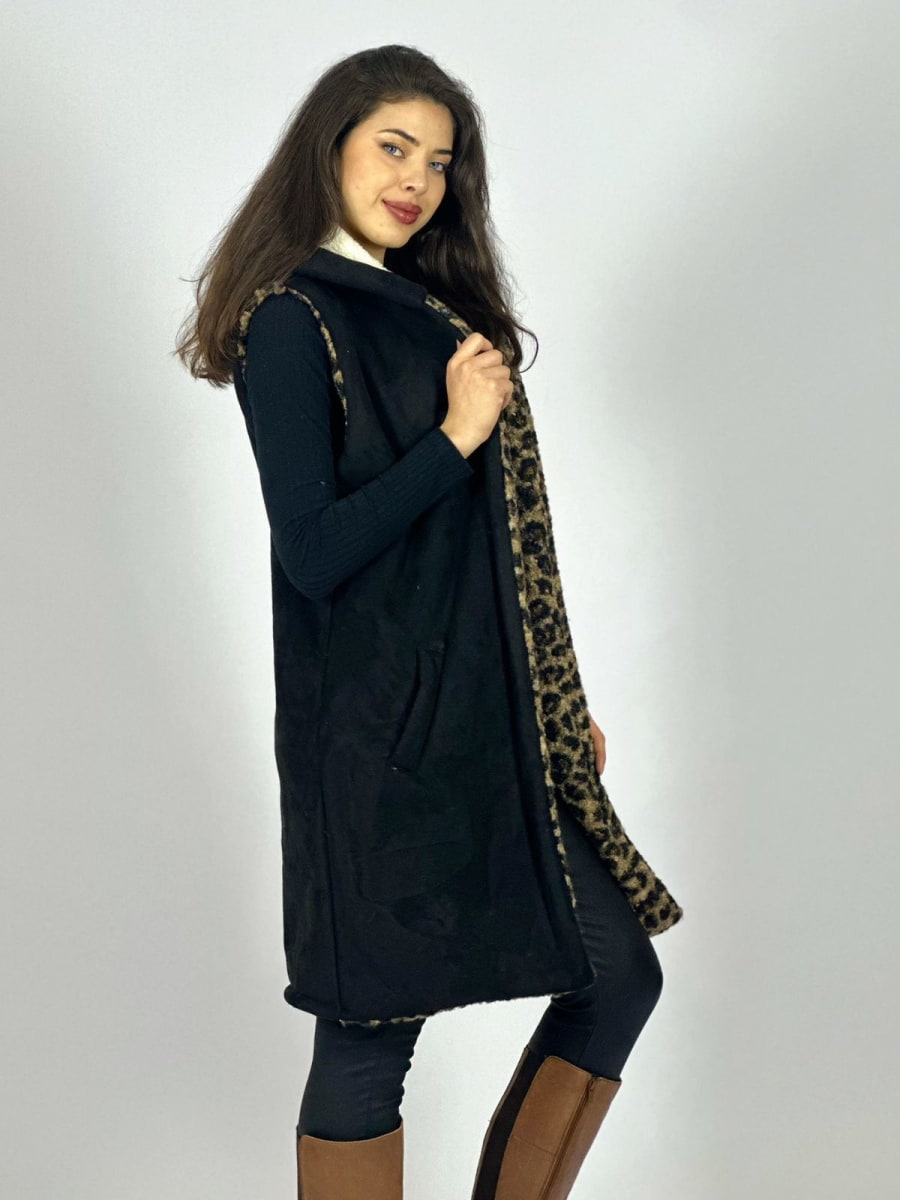 Abrigo Gamulan Forrado Print S/Mangas A2-62//778