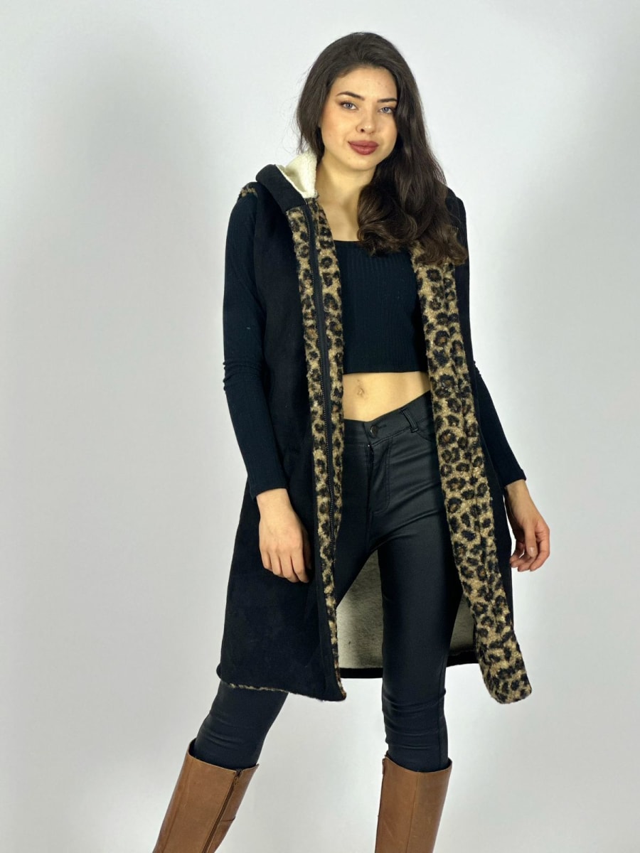 Abrigo Gamulan Forrado Print S/Mangas A2-62//776