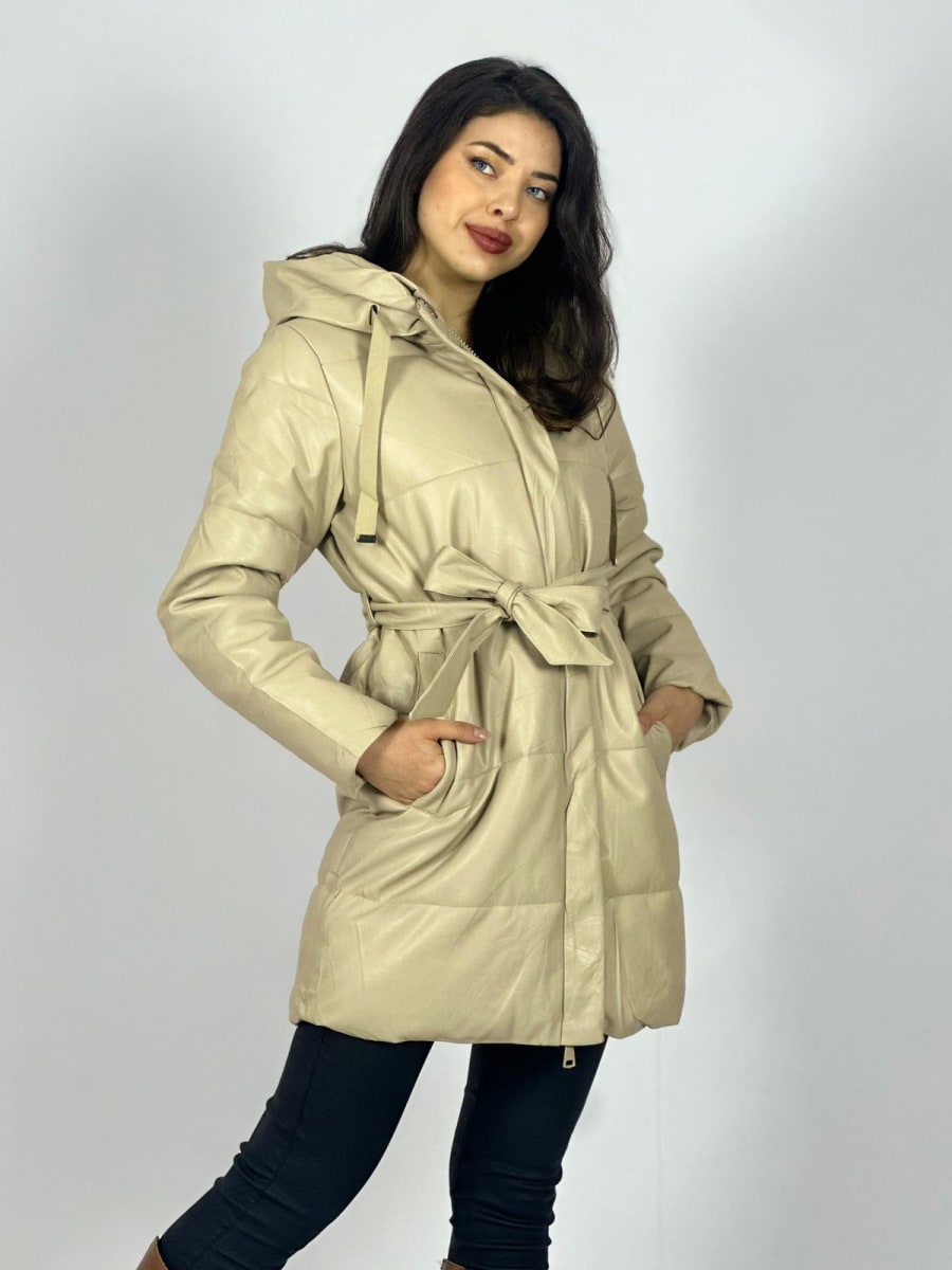 Parka Acolchada Con Cinturon B2-121//1336