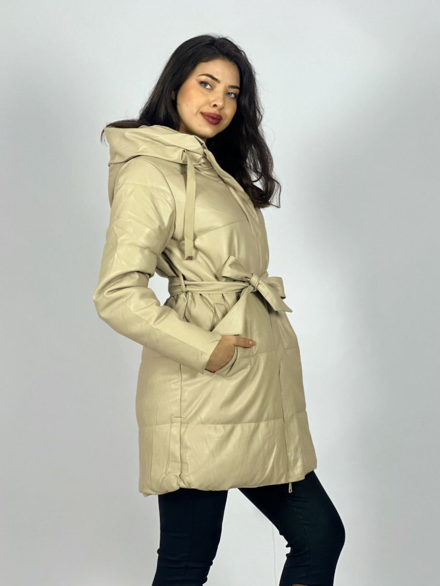Parka Acolchada Con Cinturon B2-121//1337