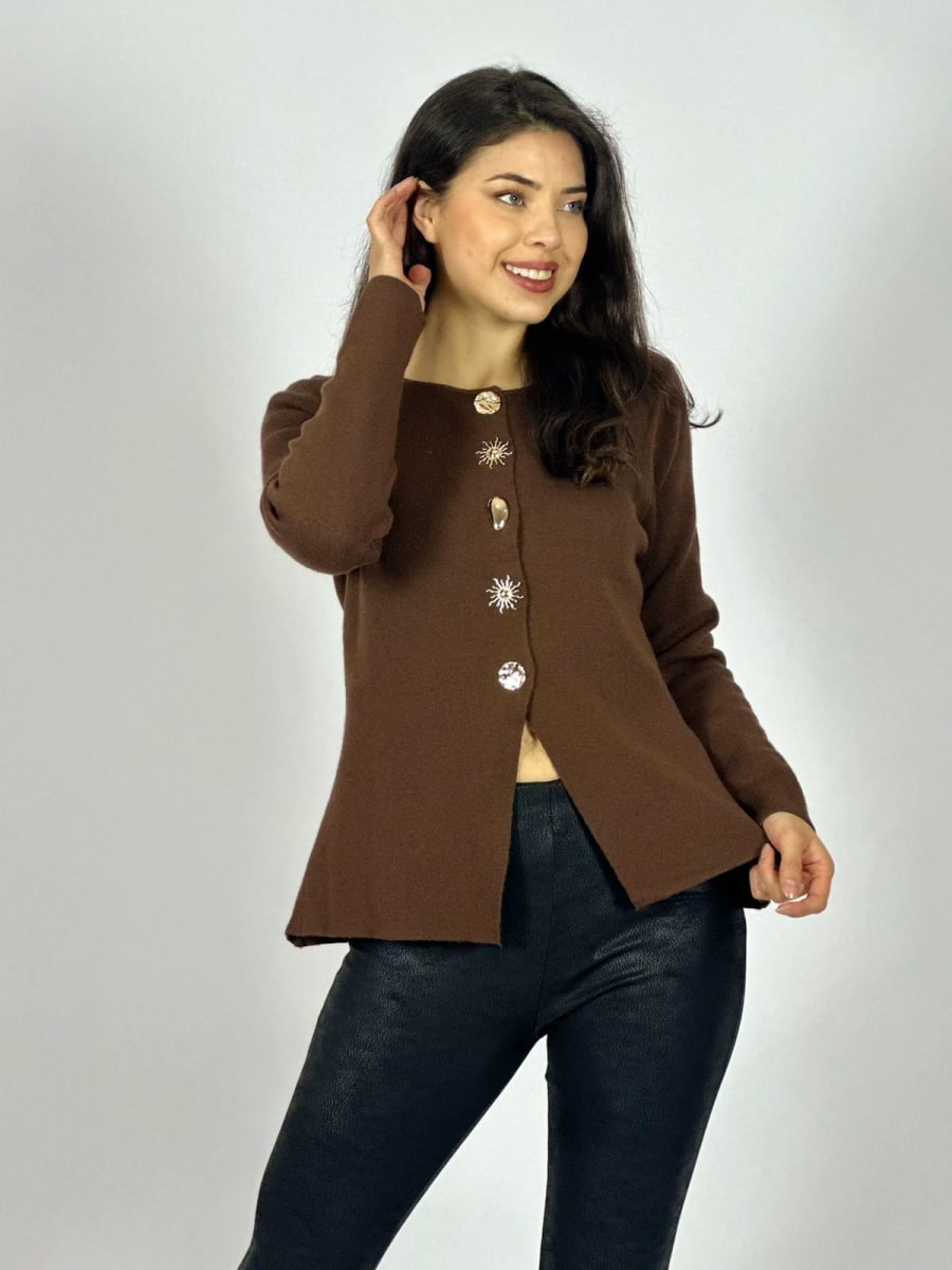 Sweater Spandex Botones soles Dorados A3-7010
