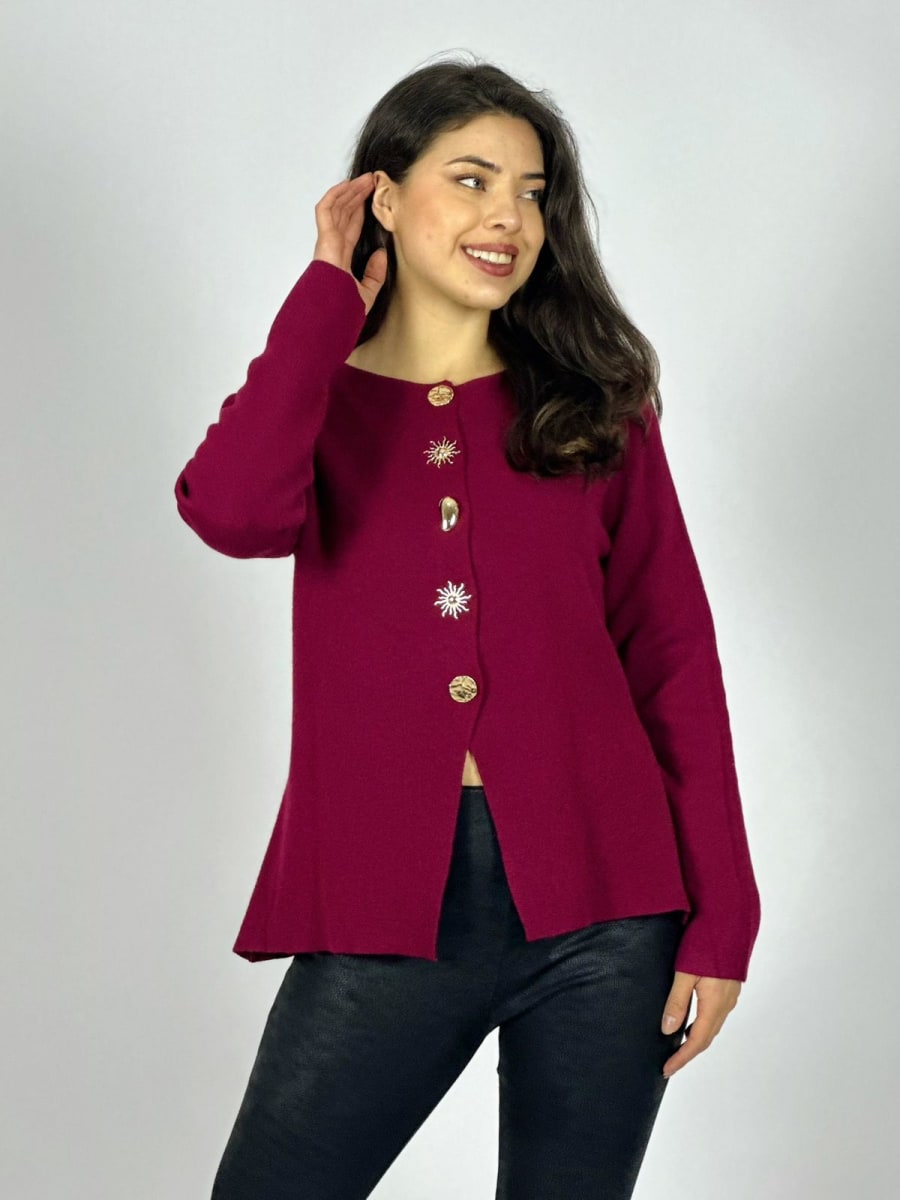 Sweater Spandex Botones soles Dorados A3-7014