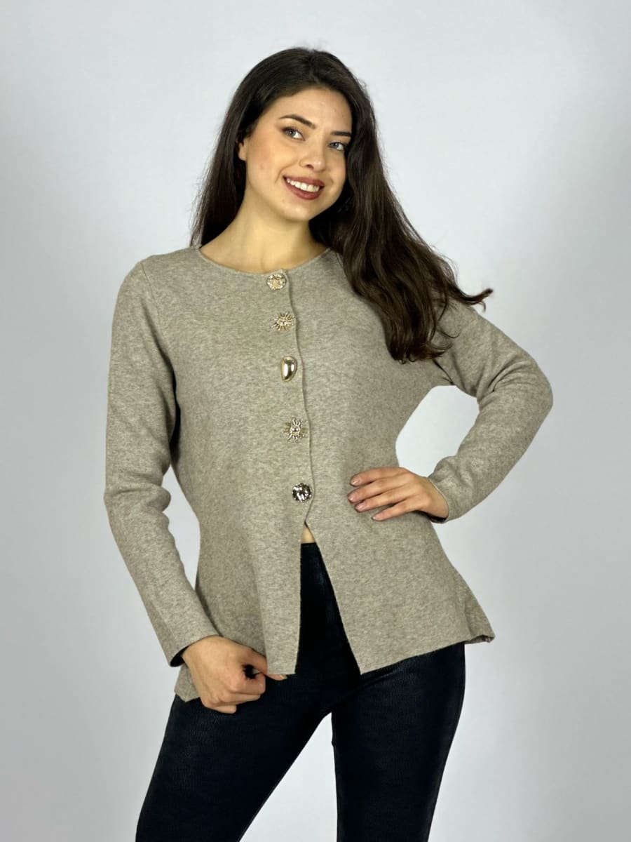 Sweater Spandex Botones soles Dorados A3-7019
