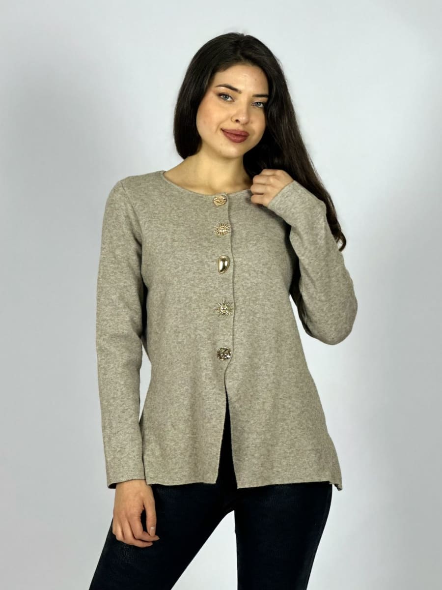 Sweater Spandex Botones soles Dorados A3-7017