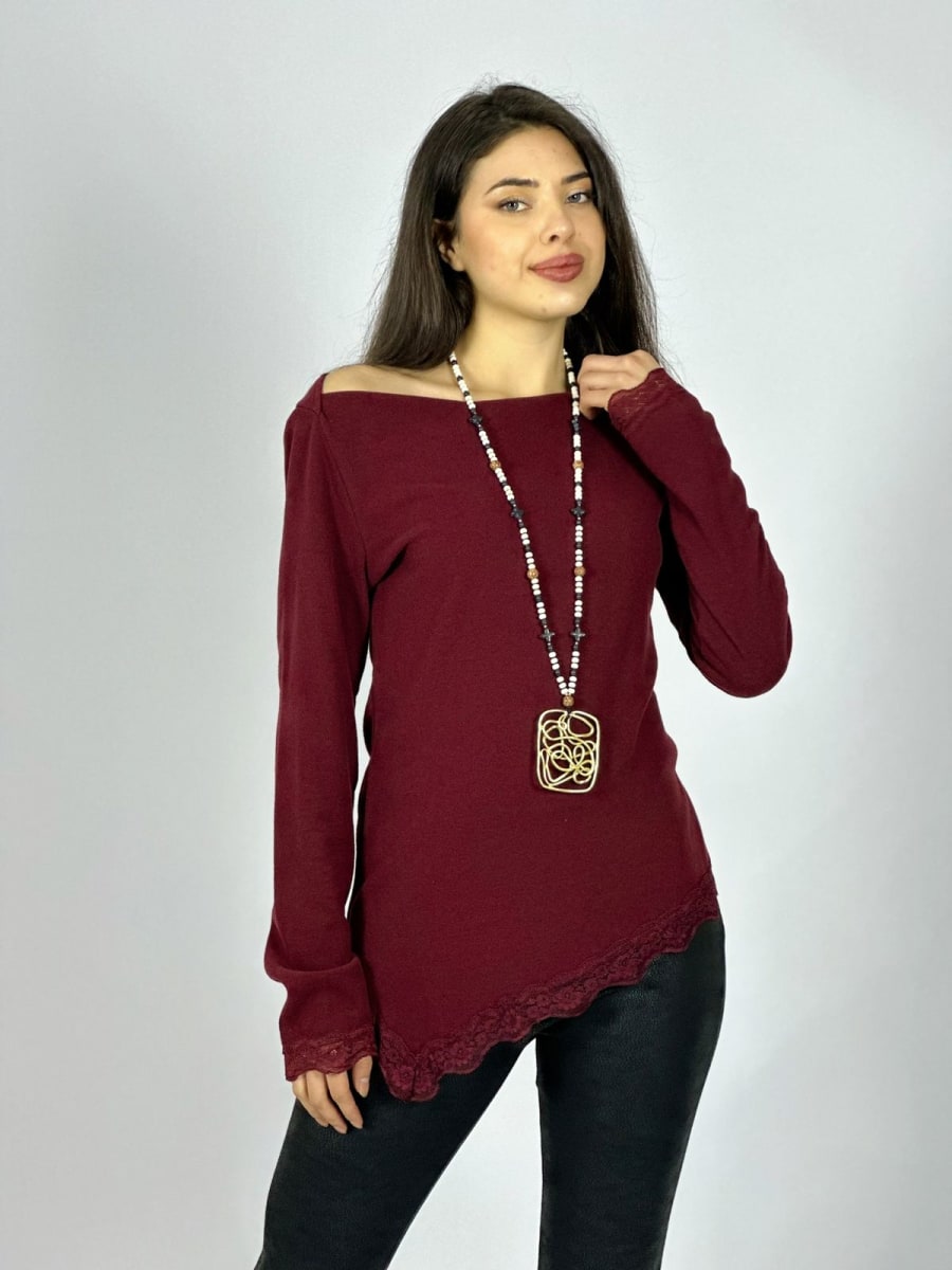 Polera Lanilla Blonda Bordes A1-279