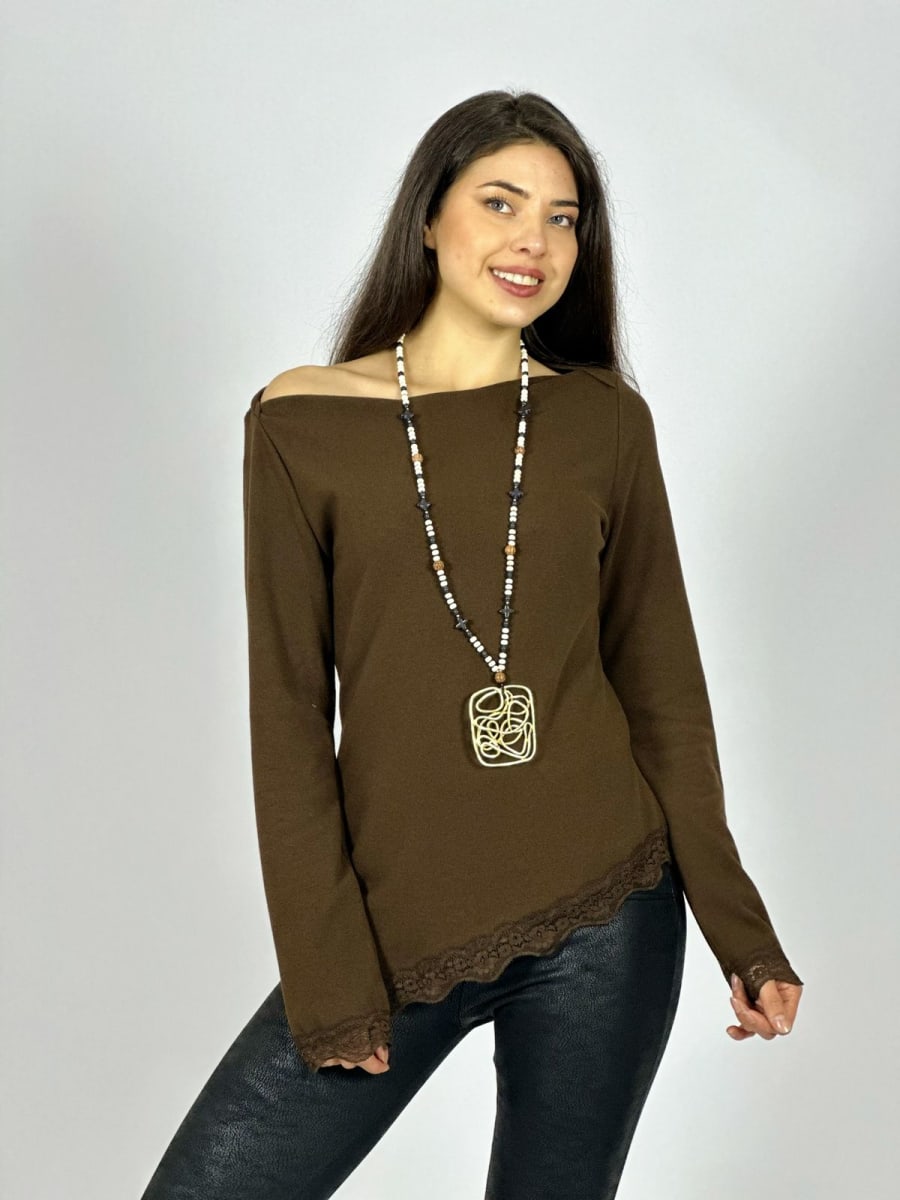 Polera Lanilla Blonda Bordes A1-2711