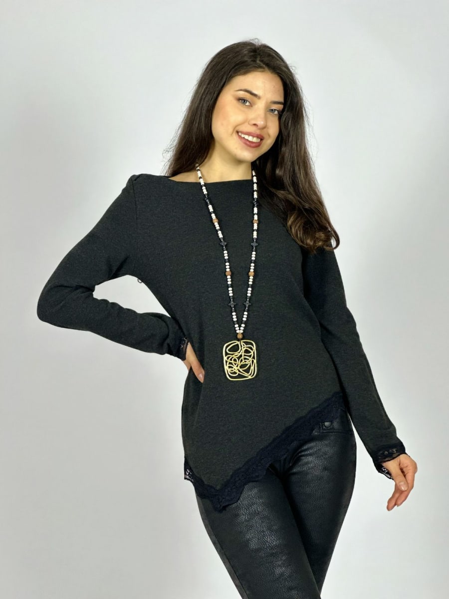 Polera Lanilla Blonda Bordes A1-271