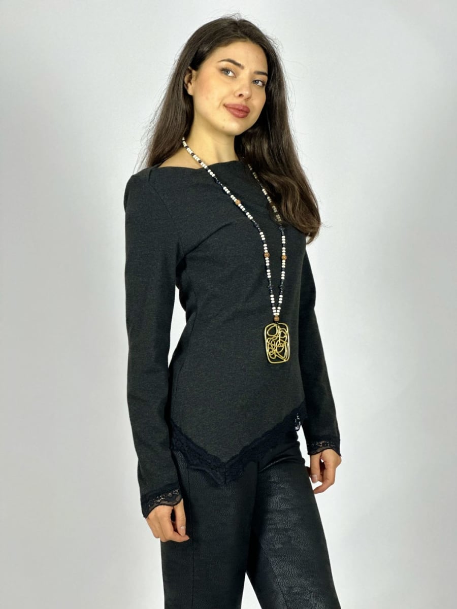 Polera Lanilla Blonda Bordes A1-273