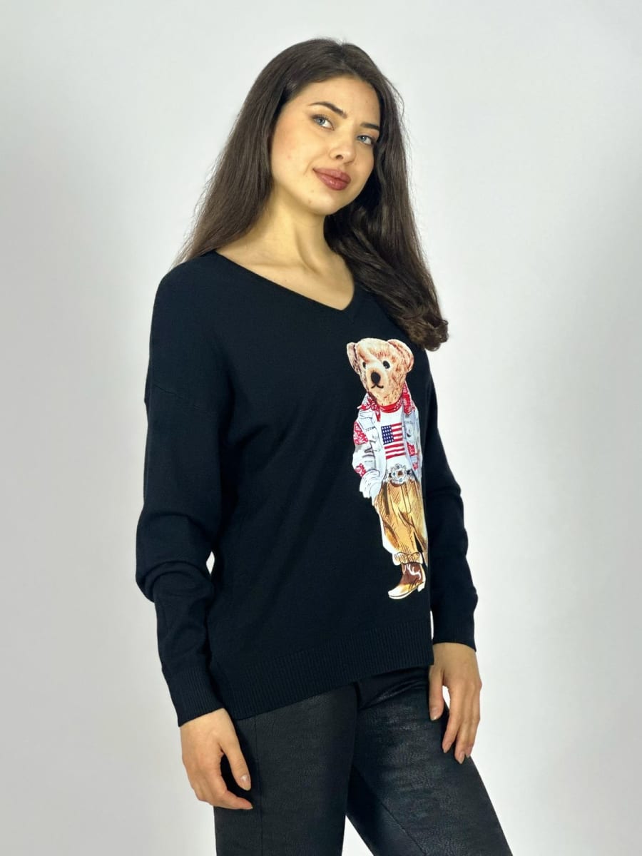 Sweater Spandex Estampado Oso A1-295