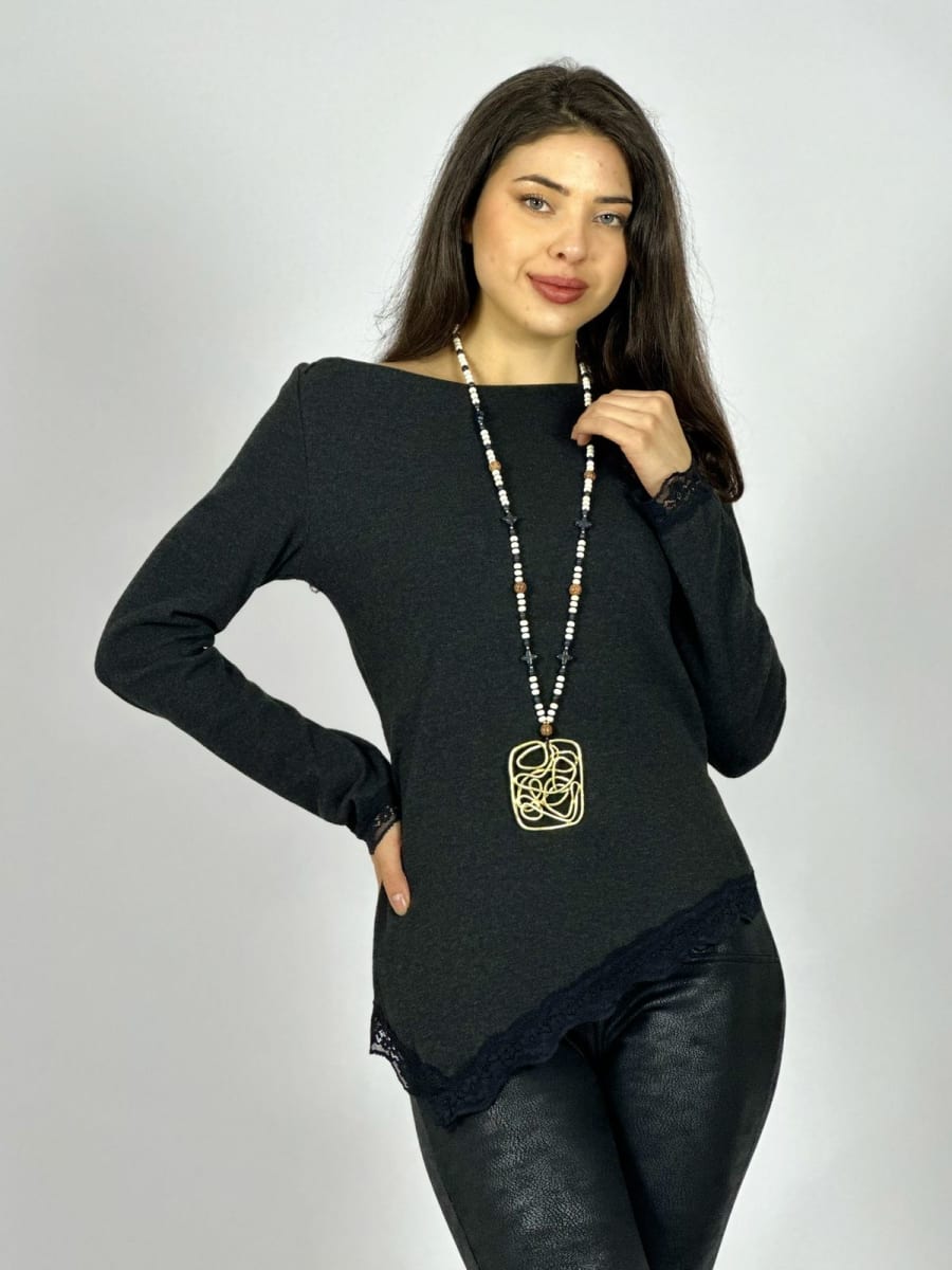 Polera Lanilla Blonda Bordes A1-272