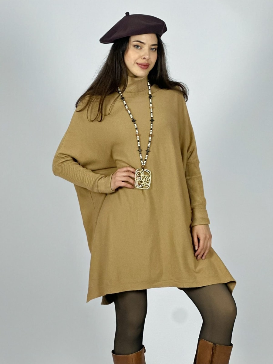 Mini Vestido Spandex Cuello Tortuga A3-7417