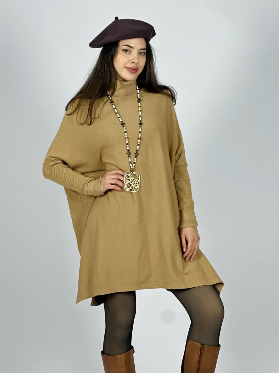Mini Vestido Spandex Cuello Tortuga A3-7418