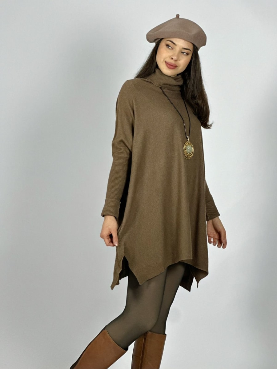 Mini Vestido Spandex Cuello Tortuga A3-7410