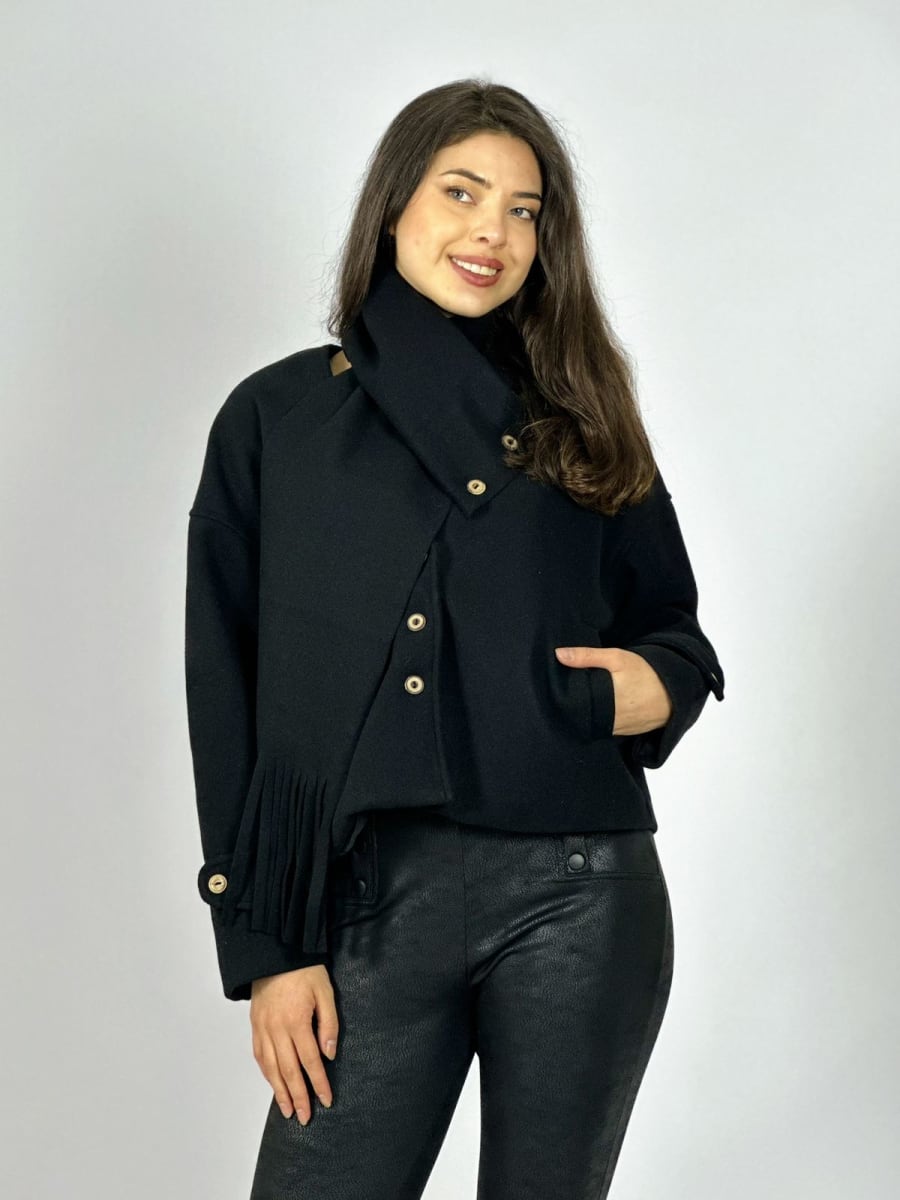 Chaqueta Paño con Bufanda A3-7313